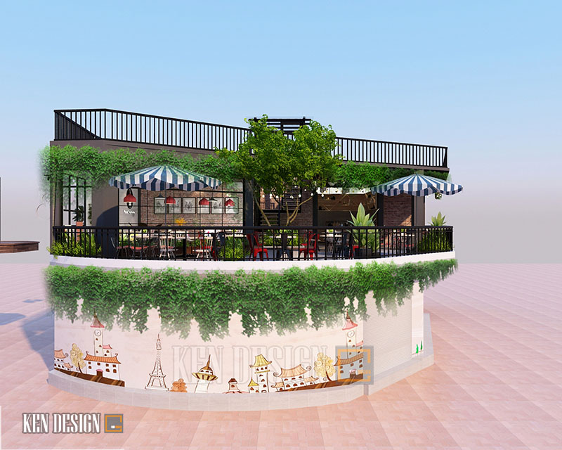 Thiết kế cửa hàng kem 